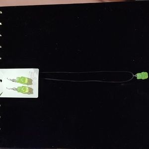 Earrings and necklace together
